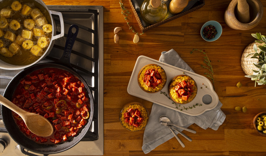 Receta Mofongo con Salami