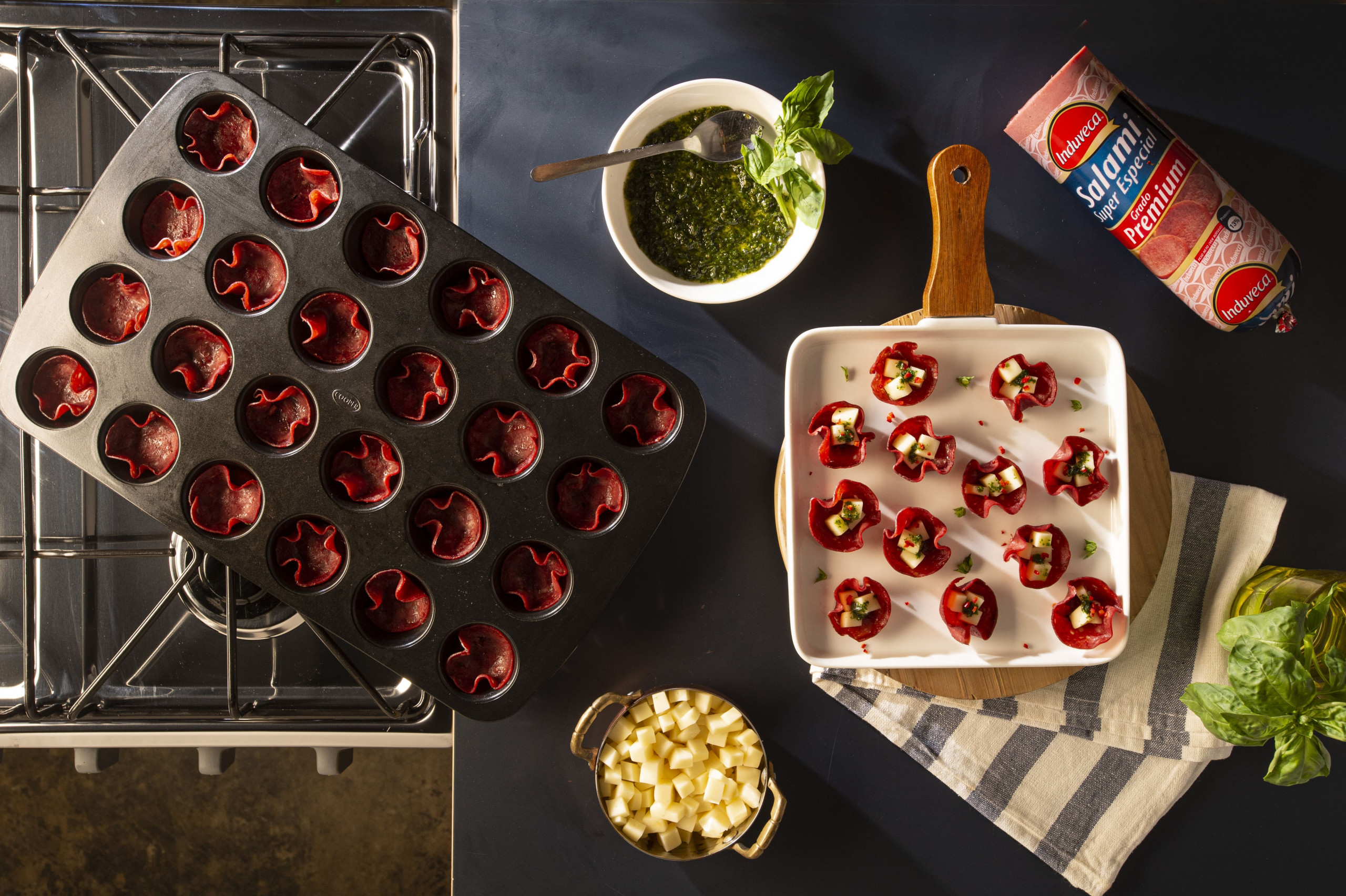 Receta Copitas de Salami para 4 personas Induveca