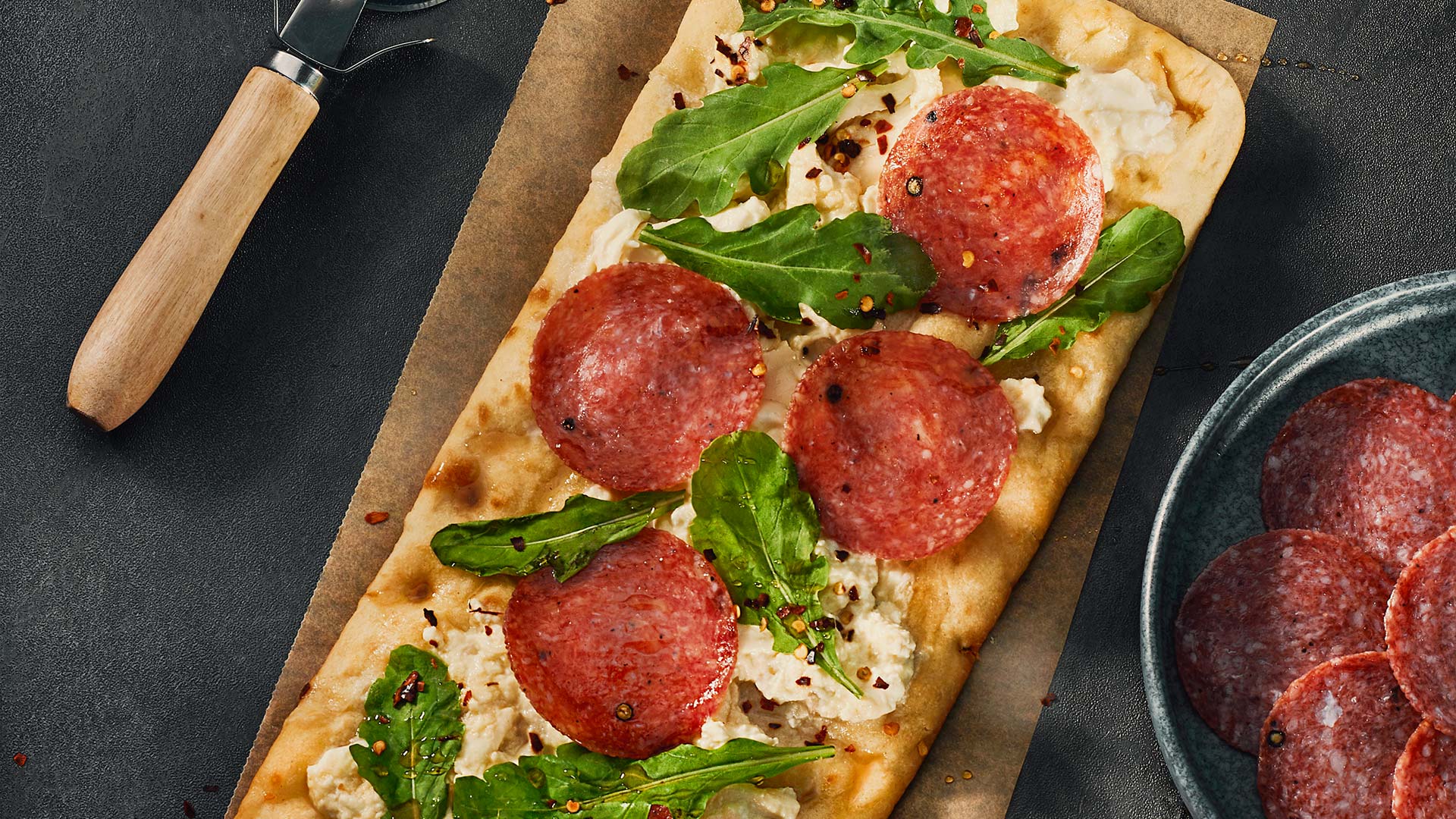 Flat Bread con Salami Genoa Don Pedro Induveca