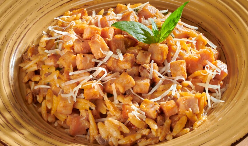 CREMOSO DE ORZO CON CASERÍO