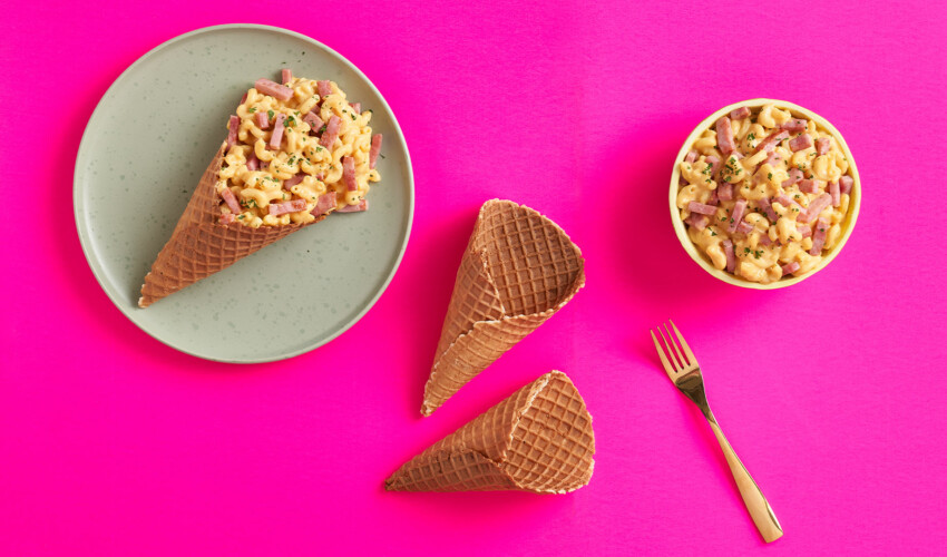 PASTA CASERÍO EN WAFFLE